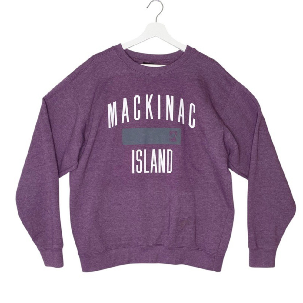 Mackinac Island Crewneck Large‎ Purple Outfitter Trading Co Athleisure